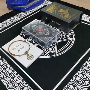 Set-Tarot-Cards-Divination-Six-pointed-Star-Silver-Table-Game-Prediction-Card-Pvc-Waterproof-and-Wear Tarot Cards Divination Six-pointed Star Silver Table Game Prediction Card Pvc Waterproof and Wear-resistant Gift Box