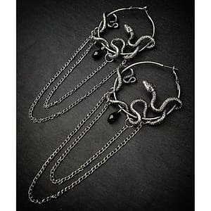 Silver-Colour-Goth-Snake-Hoop-Earrings-Classical-Wiccan-Creative-Gothic-Jewelry-Punk-Jewelry-Rock-Statement-Fashion Silver Colour Goth Snake Hoop Earrings Classical Wiccan Creative Gothic Jewelry Punk Jewelry Rock Statement Fashion