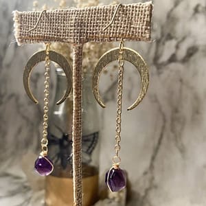 Witch-Crescent-Moon-Crystals-Statement-Earrings-Boho-Celestial-Gift Witch Crescent Moon Crystals Statement Earrings Boho Celestial Gift