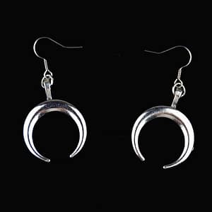 Witch-Crescent-Moon-Earrings-Pagan-Gothic-Jewelry-Goddess-Mysterious-Gift Witch Crescent Moon Earrings Pagan Gothic Jewelry Goddess Mysterious Gift