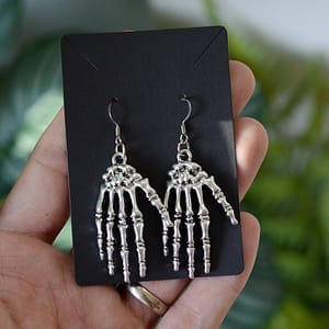 Witch-Gothic-Skull-Hand-Statment-Drop-Earrings-Ghost-hand-Earrings-Hell-Demon-Hand-Earrings-Boho-Pagan Witch Gothic Skull Hand Statment Drop Earrings Ghost hand Earrings Hell Demon Hand Earrings Boho Pagan Jewelry for gift