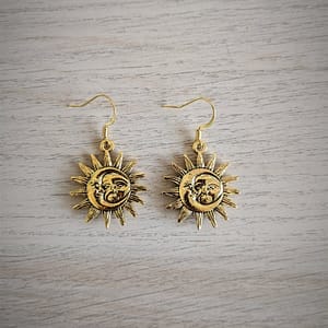 Witch-Sun-and-Moon-Earrings-Celestial-Space-Astrology-Earrings-Wiccan-Craft Witch Sun and Moon Earrings Celestial Space Astrology Earrings Wiccan Craft
