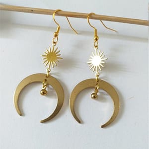 Witchy-Halloween-Sun-and-Moon-Earrings-Drop-Phase-Boho-Hippie-Statement-Summer-Long-Jewelry-Minimalism-Punk Witchy Halloween Sun and Moon Earrings Drop Phase Boho Hippie Statement Summer Long Jewelry Minimalism Punk VINTAGE