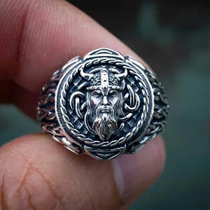 a184ab61561576079c68f8c67e99e58d sterling silver color New retro Thai silver Nordic Celtic Viking style head ring