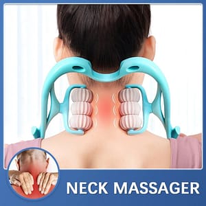 a9a5297f025fbd85b65f380c8c834261 Neck Massager Therapy Neck and Shoulder Dual Trigger Point Roller Self-Massage Tool Relieve Hand Pressure Deep Pressure Massage