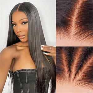 ae52a24b494251404eb981f20a6c24da Straight Pre Bleached Pre Plucked Pre Cut 6*4 Wear Go Glueless HD Lace Closure Wig Bgmgirl
