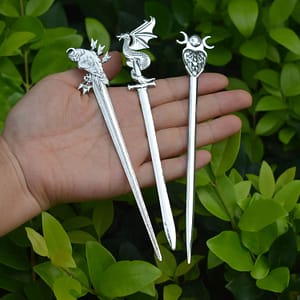 b8a73271f5450da94c9b29d6a6349a8b Witchy Witch Gothic Triple Moon dragon owl hairpin Witchcraft