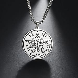 c725a4a30893aa6de74251f52c846d81 Vintage Talisman Tetragrammaton Pentagram of Solomon Pendant Wicca Necklace Gift