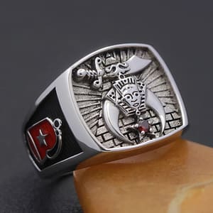 cb10eb4750433bb68fe4e7da5f6d02b5 Antique Shriners Masons Masonic Gems Stone 925 Sterling Silver Ring