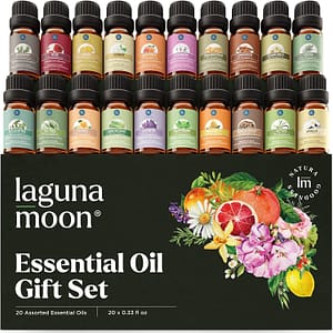 d1d490f0ee73ded5acc9a855dd665f9a Essential Oils Set - Top 20 Gift Set Oils for Diffusers, Humidifiers, Massages, Aromatherapy, Candle Making, Skin & Hair Care - Peppermint, Tea Tree, Lavender, Eucalyptus, Lemongrass (10Ml)