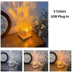 da320055ccc481df0f245d1e99321c16 Dynamic Rotating Water Ripple Projector Night Light 3/16 Colors Flame Crystal Lamp for Living Room Study Bedroom Rotating Light