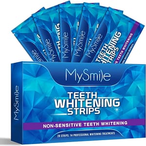 de4c2d390576efc313d272b9750b6cfe Teeth Whitening Strips 14 Treatments - Non-Sensitive Enamel Safe Whitening Strips - Whiter Smile in 30 Mins without Harm - Tooth Stains Removal to Whiten Teeth - 10 Shades Whiter - 28 Strips