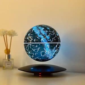 e725a27c0e154544d3545e73d9bd75aa Levitating Lamp Magnetic Levitation Globe LED Earth Floating Rotating Globe Bedside Novelty Christmas Gifts Galactic Starry Sky