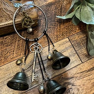 f3e7c6ac500eb09fbf4d837888df41bd Witch bell doorknob hanging decorative wicker wind chime home decoration