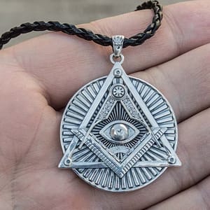 f667ecc22766e0fb765d6efbe1950329 Sterling Silver All-Seeing Eye Pendant, Eye of Providence Pendant, Silver Masonic Eye Necklace, Knights Templar