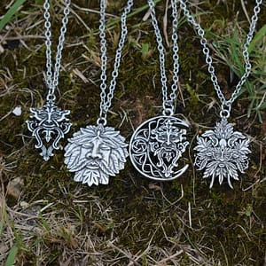fc4201f93a34c3e902d50655a7b30bc2 Wicca Celtic Green Man Pentagram Pendant woman necklace