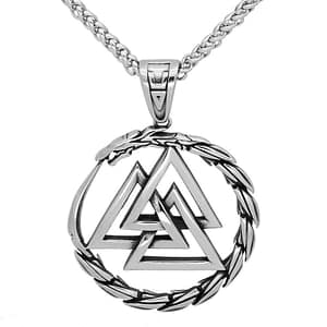 viking-default-title-stainless-steel-valknut-necklace-4604985835586 Viking Default Title Stainless Steel Valknut Necklace
